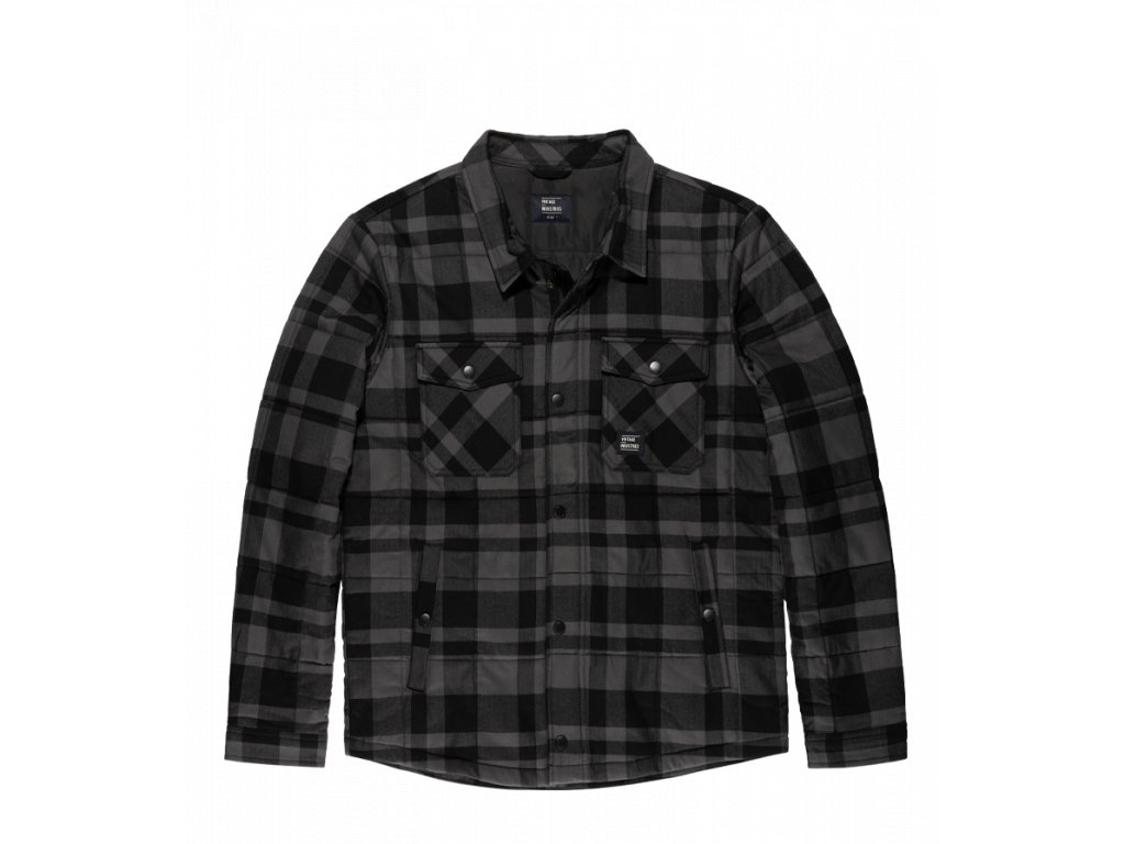 3545 Square Padded Shirt Grey check