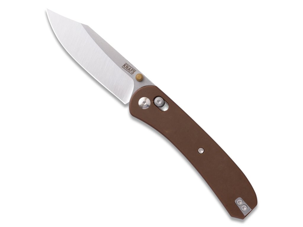 KNAFS 00408 Lander2PocketKnife ClipPoint Satin front open