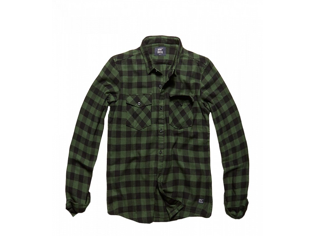 3539 Harley shirt Vintage Industries zelená
