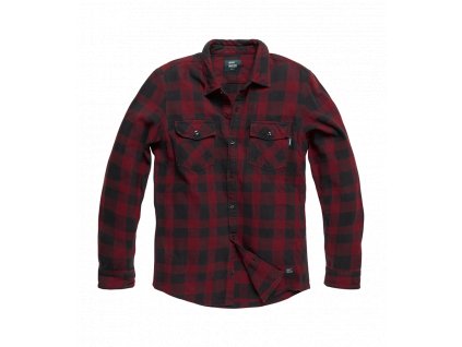 3540 Vintage industries Globe shirt Red