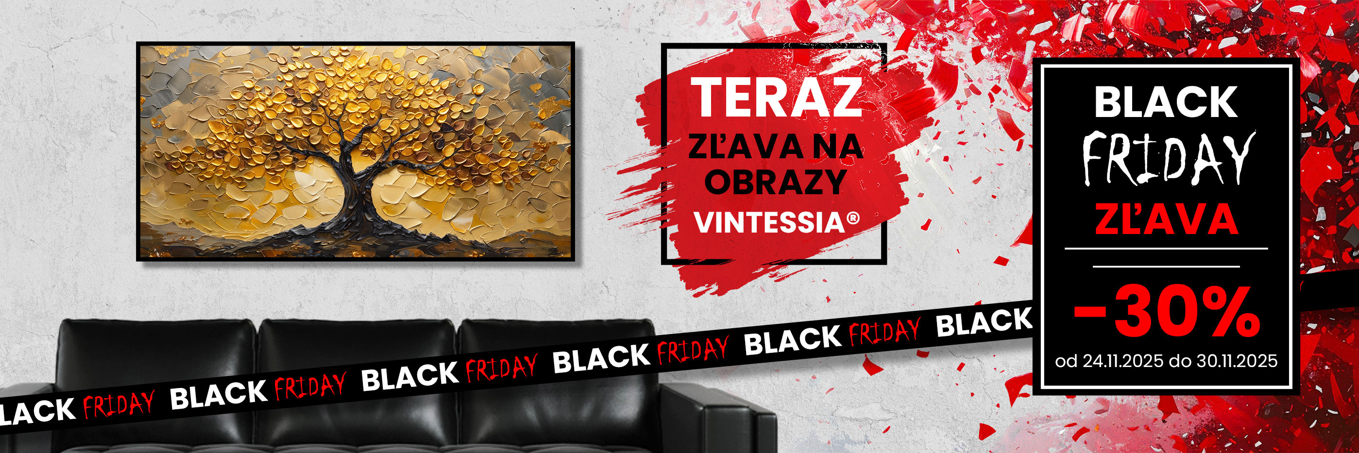 Black Friday Akcia - zľava na obrazy 30%