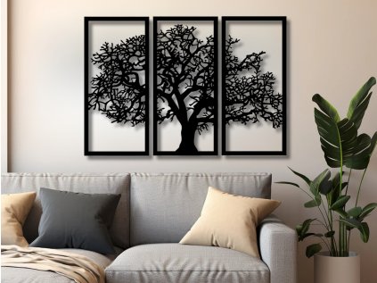 Drevený strom života na stenu - Tree (Velkost 60x86, 70x104, 80x119, 87x130, Dekor ANTRACIT 0164, BIELA 0101, ČIERNA 0190, DUB Bronze tmavý 090, DUB Sonoma 3025, DUB Zlatý 003, ORECH 0729, SIVÁ 0112)