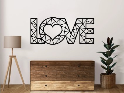 Drevený obraz na stenu - Nápis LOVE - 87cm (Velkost 87cm, Dekor ANTRACIT 0164, BIELA 0101, ČIERNA 0190, DUB Bronze tmavý 090, DUB Sonoma 3025, DUB Zlatý 003, ORECH 0729, SIVÁ 0112)