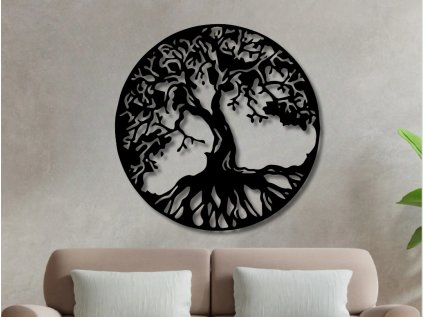 Drevený strom života - SET (Rozmer 20cm, 30cm, 40cm, 50cm, 60cm, Dekor ANTRACIT 0164, BIELA 0101, ČIERNA 0190, DUB Bronze tmavý 090, DUB Sonoma 3025, DUB Zlatý 003, ORECH 0729, SIVÁ 0112)