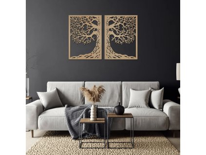 Drevený obraz na stenu - Tree OL - SIVÁ 0112 (Dekor SIVÁ 0112)