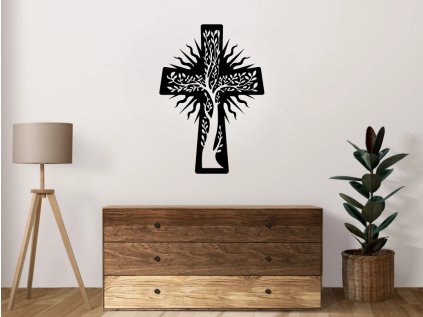 Drevený krížik na stenu - 60cm (Velkost 60cm, Dekor ANTRACIT 0164, BIELA 0101, ČIERNA 0190, DUB Bronze tmavý 090, DUB Sonoma 3025, DUB Zlatý 003, ORECH 0729, SIVÁ 0112)