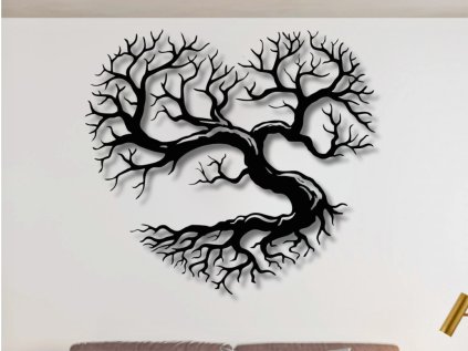 Drevený strom života na stenu - Heart - 20cm (Rozmer 20cm, Dekor ANTRACIT 0164, BIELA 0101, ČIERNA 0190, DUB Bronze tmavý 090, DUB Sonoma 3025, DUB Zlatý 003, ORECH 0729, SIVÁ 0112)