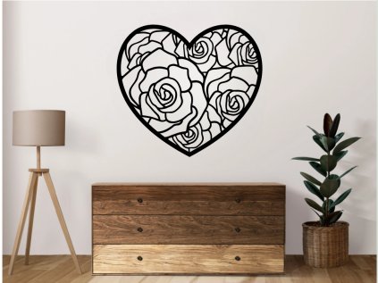 Drevený obraz na stenu - Srdce 3 (Rozmer 20cm, 30cm, 40cm, 50cm, 60cm, Dekor ANTRACIT 0164, BIELA 0101, ČIERNA 0190, DUB Bronze tmavý 090, DUB Sonoma 3025, DUB Zlatý 003, ORECH 0729, SIVÁ 0112)