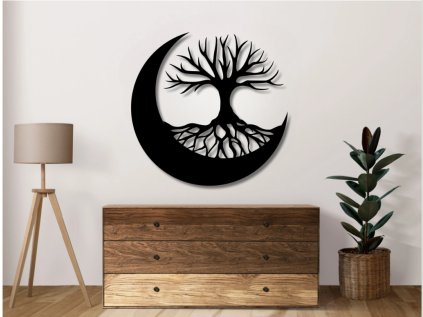 Drevený strom života - Tree Of Life Moon - 40cm (Rozmer 40cm, Dekor ANTRACIT 0164, BIELA 0101, ČIERNA 0190, DUB Bronze tmavý 090, DUB Sonoma 3025, DUB Zlatý 003, ORECH 0729, SIVÁ 0112)