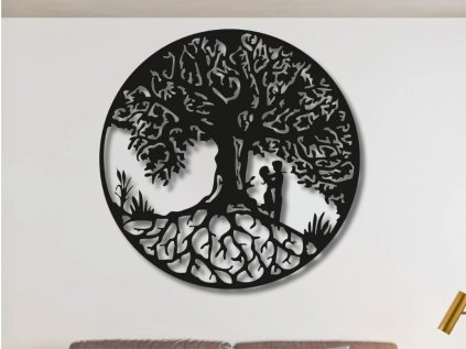 Drevený strom života na stenu - Ved - 20cm (Rozmer 20cm, Dekor ANTRACIT 0164, BIELA 0101, ČIERNA 0190, DUB Bronze tmavý 090, DUB Sonoma 3025, DUB Zlatý 003, ORECH 0729, SIVÁ 0112)