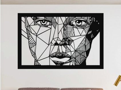 Drevený obraz na stenu - Tvár (Velkost 40cm, 50cm, 70cm, 87cm, Dekor ANTRACIT 0164, BIELA 0101, ČIERNA 0190, DUB Bronze tmavý 090, DUB Sonoma 3025, DUB Zlatý 003, ORECH 0729, SIVÁ 0112)