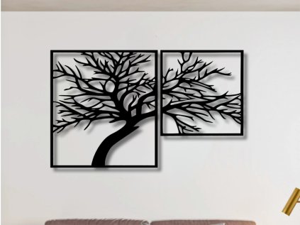 Drevené obraz na stenu - Strom 2 (Velkost 45x74, 55x90, 65x106, 75x123, 87x143, Dekor ANTRACIT 0164, BIELA 0101, ČIERNA 0190, DUB Bronze tmavý 090, DUB Sonoma 3025, DUB Zlatý 003, ORECH 0729, SIVÁ 0112)