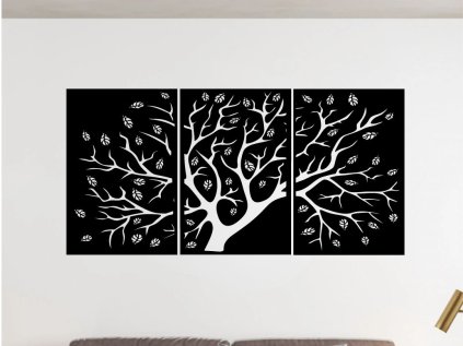 Drevený obraz na stenu - Tree life I (Velkost 114x57, 144x72, 84x42, Dekor ANTRACIT 0164, BIELA 0101, ČIERNA 0190, DUB Bronze tmavý 090, DUB Sonoma 3025, DUB Zlatý 003, ORECH 0729, SIVÁ 0112)