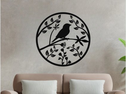 Drevený obraz na stenu - Vtáčik - 20cm (Rozmer 20cm, Dekor ANTRACIT 0164, BIELA 0101, ČIERNA 0190, DUB Bronze tmavý 090, DUB Sonoma 3025, DUB Zlatý 003, ORECH 0729, SIVÁ 0112)