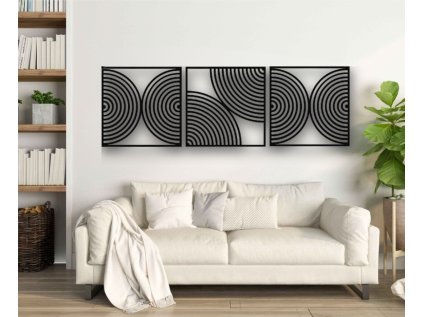 Drevený obraz na stenu - Geome - 122x40 (Velkost 122x40, Dekor ANTRACIT 0164, BIELA 0101, ČIERNA 0190, DUB Bronze tmavý 090, DUB Sonoma 3025, DUB Zlatý 003, ORECH 0729, SIVÁ 0112)