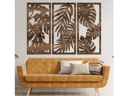Drevený obraz na stenu - Tropic (Velkost 33x15, 5, 43x20, 58, 5x31, 74x34, Dekor ANTRACIT 0164, BIELA 0101, ČIERNA 0190, DUB Bronze tmavý 090, DUB Sonoma 3025, DUB Zlatý 003, ORECH 0729, SIVÁ 0112)