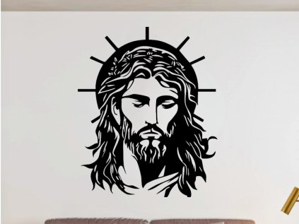 Drevený obraz na stenu Ježis Kristus - 40cm (Rozmer 40cm, Dekor ANTRACIT 0164, BIELA 0101, ČIERNA 0190, DUB Bronze tmavý 090, DUB Sonoma 3025, DUB Zlatý 003, ORECH 0729, SIVÁ 0112)