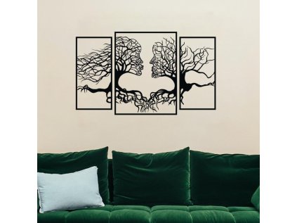 Drevený obraz na stenu - Face (Velkost 60x98, 70x114, 80x130, 87x142, 95x155, Dekor ANTRACIT 0164, BIELA 0101, ČIERNA 0190, DUB Bronze tmavý 090, DUB Sonoma 3025, DUB Zlatý 003, ORECH 0729, SIVÁ 0112)