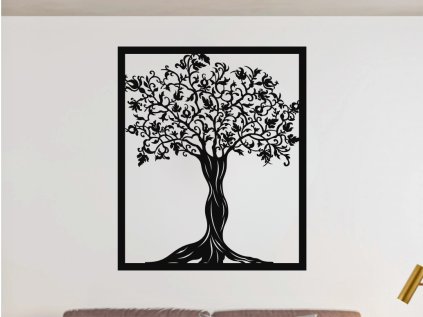 Drevený obraz na stenu - Strom (Velkost 40cm, 50cm, 70cm, 87cm, Dekor ANTRACIT 0164, BIELA 0101, ČIERNA 0190, DUB Bronze tmavý 090, DUB Sonoma 3025, DUB Zlatý 003, ORECH 0729, SIVÁ 0112)