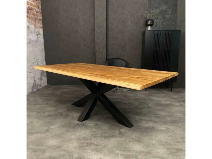 Dubový jedálenský stôl - OTIS - 180x90 , Prírodná hrana (Rozmer 180x90, Hrana_stola Prírodná hrana)