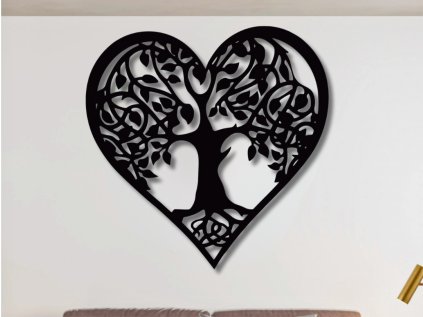 Drevený strom života na stenu - Love I - 20cm (Rozmer 20cm, Dekor ANTRACIT 0164, BIELA 0101, ČIERNA 0190, DUB Bronze tmavý 090, DUB Sonoma 3025, DUB Zlatý 003, ORECH 0729, SIVÁ 0112)