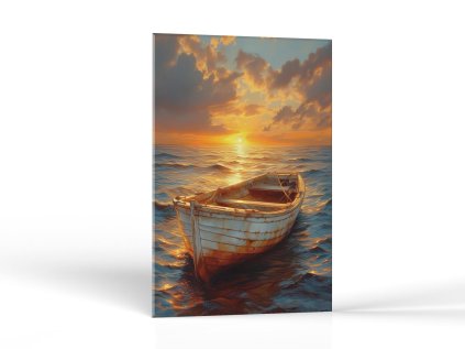 Samota na mori pri západe slnka | Obrazy Vintessia