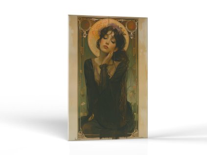 Zasnená dáma v zelenom | Obrazy Vintessia