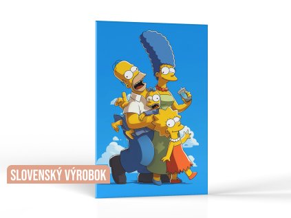 Veselá Rodina Simpsonovcov | Obraz na dreve