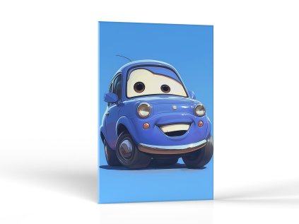 Veselý Modrý Automobil | Výpredaj obrazov