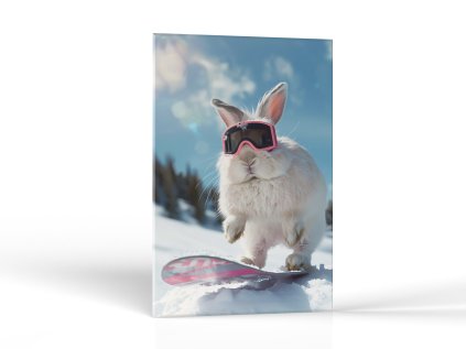 Zajac snowboarďák | Obrazy Vintessia