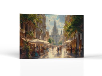 Letná promenáda v starom meste | Obrazy Vintessia