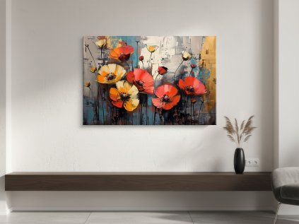 Farebná Kvetinová Kompozícia | Obrazy Vintessia