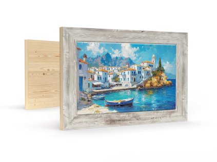 obraz 0522 pobrezne mesto biod 5cm white vintessia