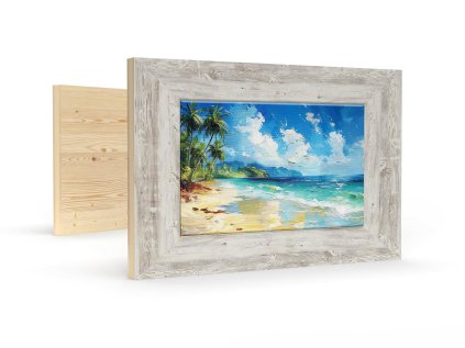 obraz 01170 tropicky raj biod 8cm white vintessia