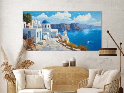 Modrá Santorini idylka | Obrazy Vintessia