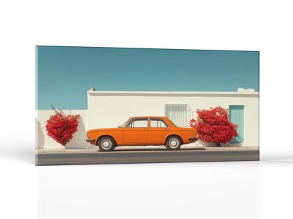 Oranžové retro auto | Obrazy Vintessia