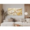 Zlaté geometrické tvary-obraz na dreve int vintessia
