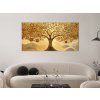Zlatá maľba stromu-obraz na dreve int vintessia