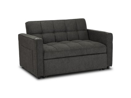 LAURES VINTINO kreslo rozkladacie čierne 1