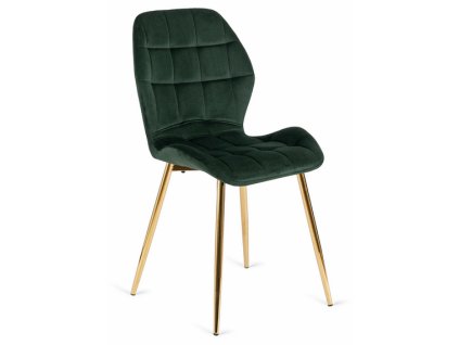 LAURES VINTINO jedalenske kuchynske kreslo zelené nohy zlaté 1