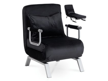 LAURES VINTINO Kreslo pohovka PRATO rozkladacia čierna 1