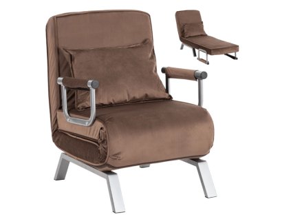 LAURES VINTINO Kreslo pohovka PRATO rozkladacia hnedá 1