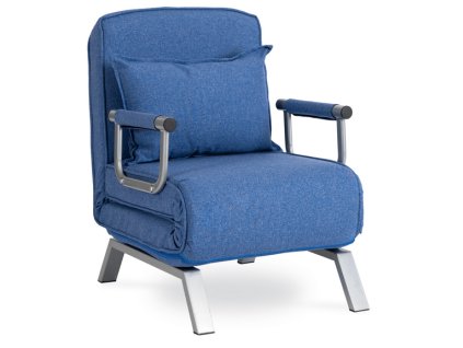 LAURES VINTINO Kreslo pohovka PRATO rozkladacia modrá 1