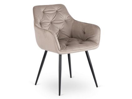 LAURES VINTINO Stolička STAR bežová zamatová 1