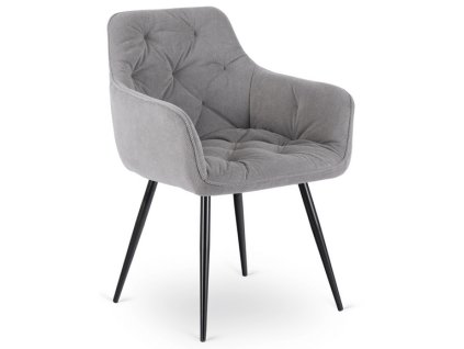 LAURES VINTINO Stolička STAR sivá látka 1
