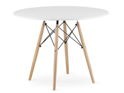 LAURES VINTINO Jedálenský stôl 100 cm biely 1
