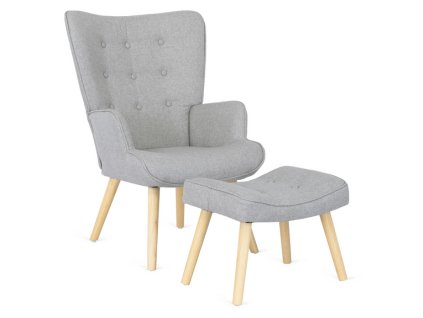 LAURES VINTINO Kreslo AVEZANO sivé 1