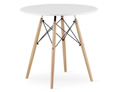 LAURES VINTINO Jedálenský stôl 80 cm biely 1