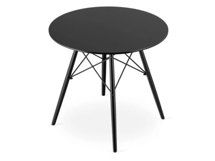 LAURES VINTINO Jedálenský stôl 80 cm čierny 3