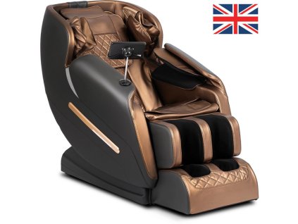 LAURES VINTINO Masážne kreslo GALACTICO  hnedé, ekokoža, anglické menu 9